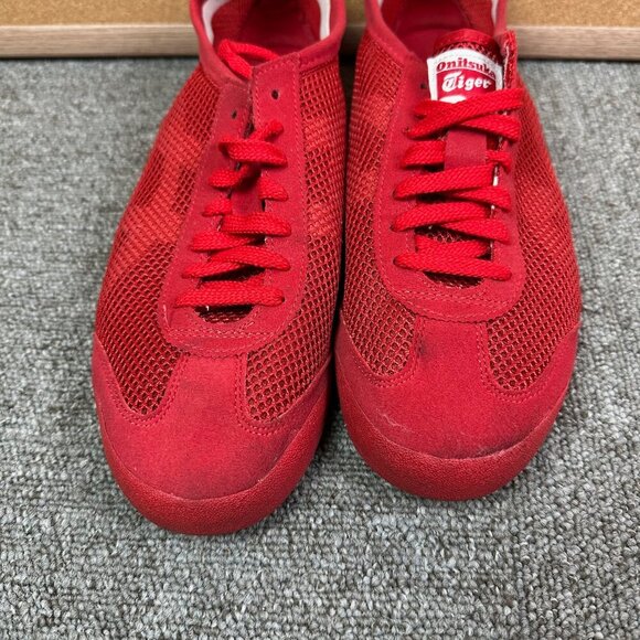 Onitsuka Tiger By ASICS Mexico 66 Rare Serrano Red White Mesh Mens 8.5 Sneaker - Picture 2 of 6